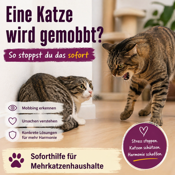 „Eine Katze wird gemobbt?“ So stoppst du Katzenmobbing im Mehrkatzenhaushalt – ohne Stress & Druck