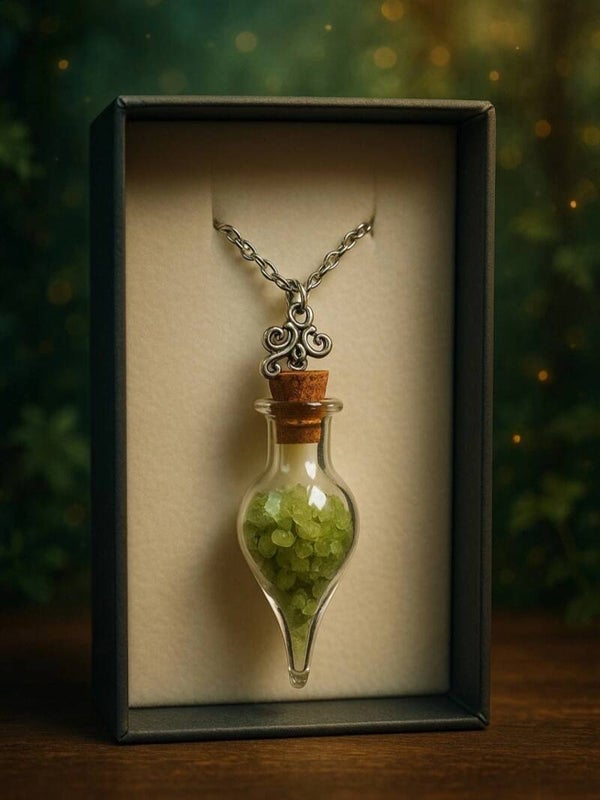 Ritual Salz Phiole Glück – Handgefertigtes Amulett für Fülle, Erfolg & positive Energie