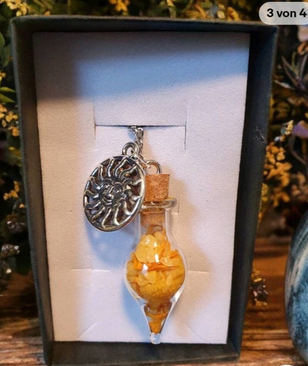 Ritual Salz Phiole Vitalität – Handgefertigtes Amulett für Energie & Lebensfreude