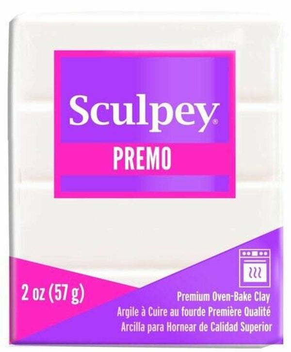 Sculpey Premo - White Translucent, polymeerklei 57 gr
