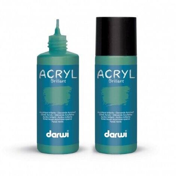 Acrylverf Darwi, Clossy Dark green 80 ML
