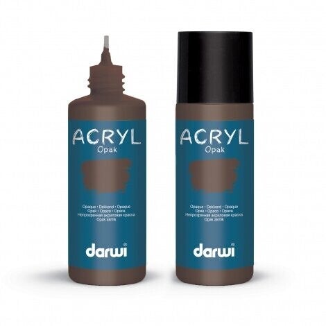 Acrylverf Darwi, Opak 80 ML Dark brown