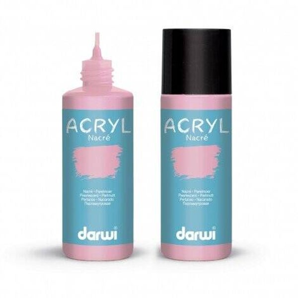 Acrylverf Darwi, Pearlescent 80 ML PINK