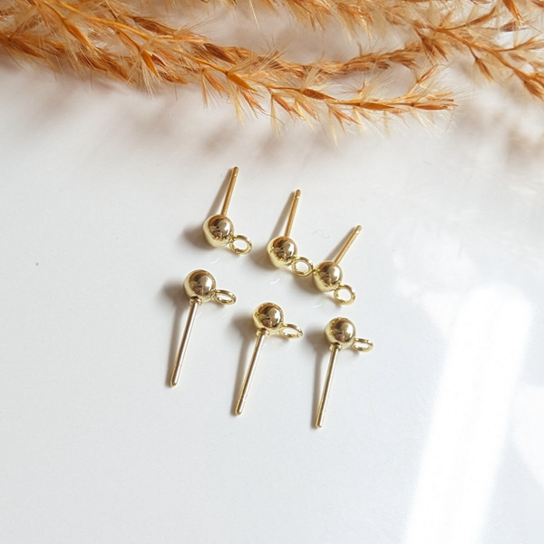 18K gold plated oorsteker bolletje