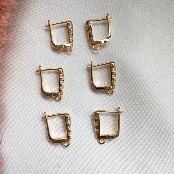 Oorsteker haakje DIY 18 K koper (Nikkelvrij)