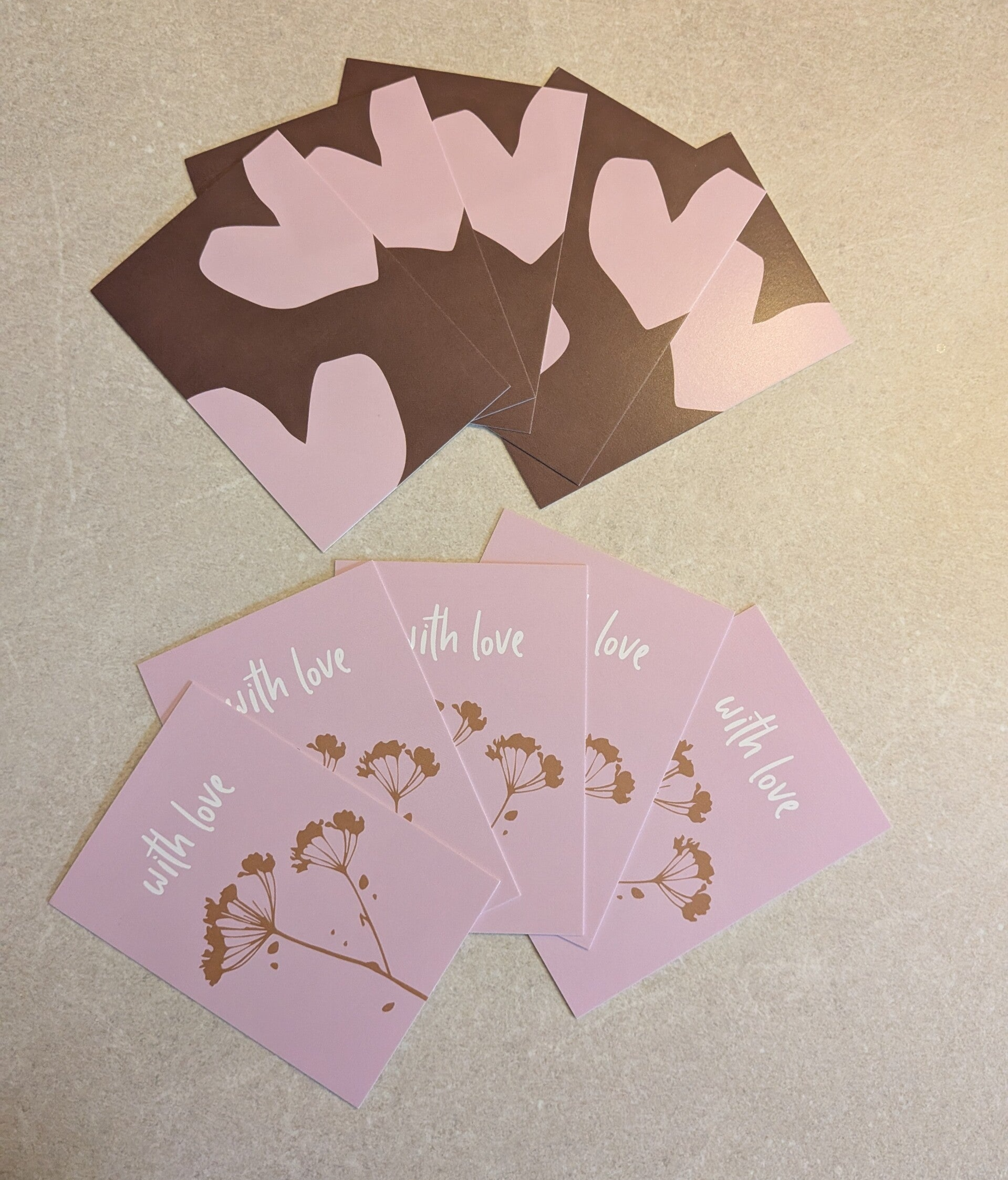 Set van kleine kaartjes (per 10)