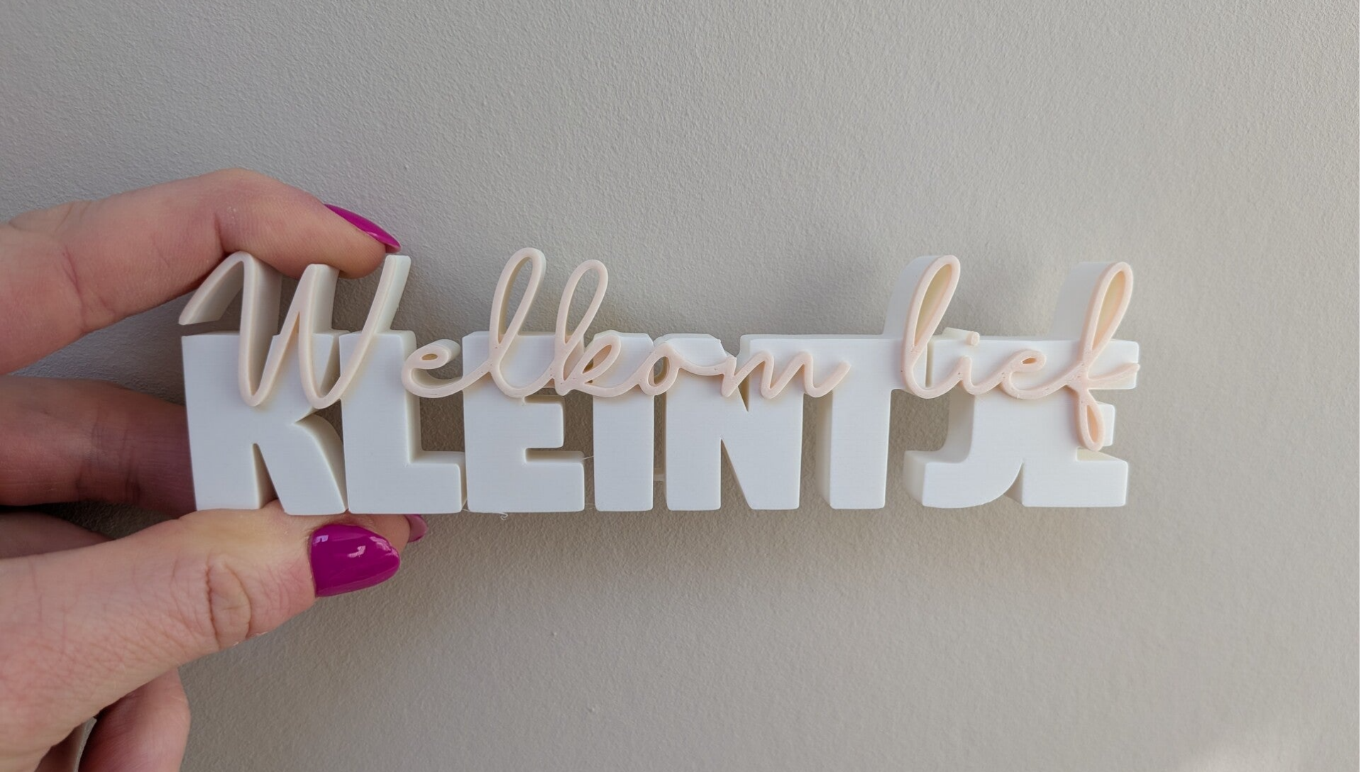 Tekstbord - Welkom lief kleintje