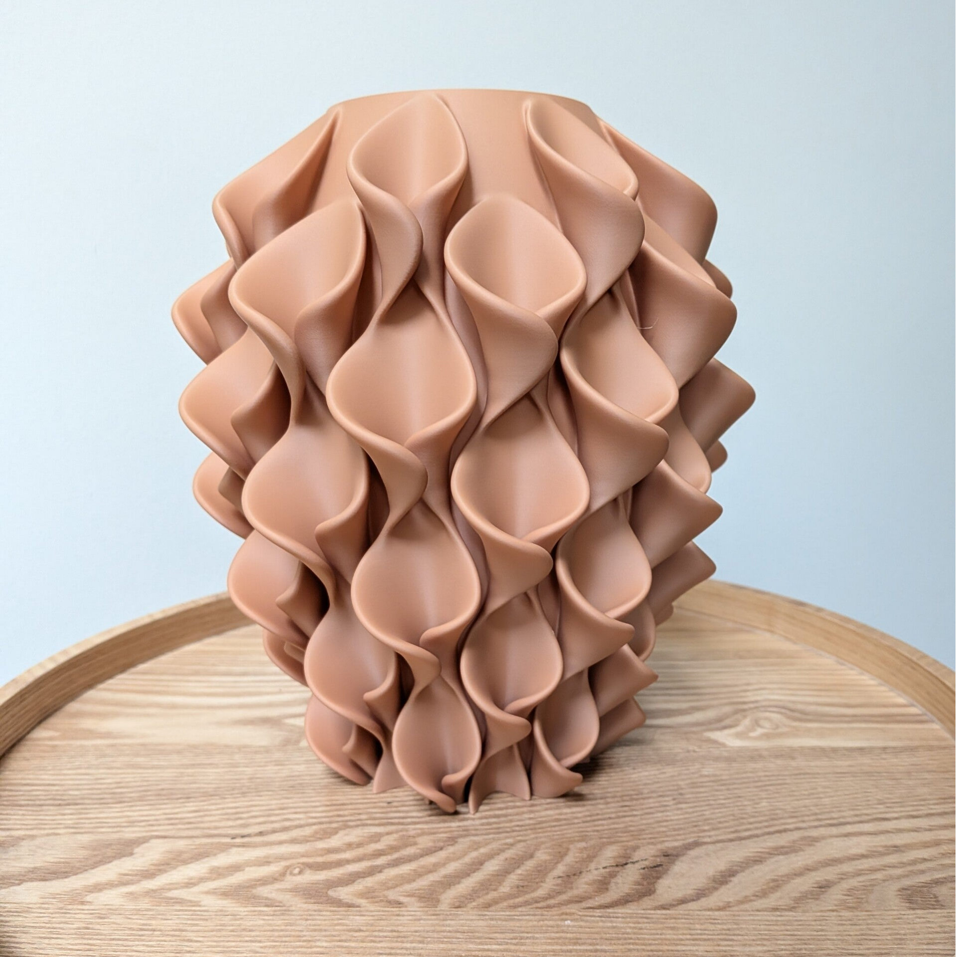 Ruffle Vaas - Cinnamon (3D printed)