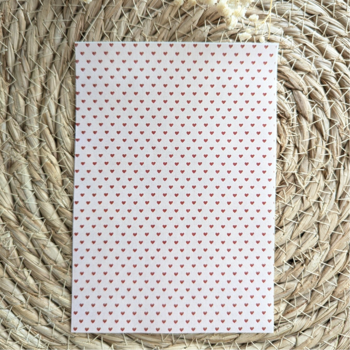 Mini red hearts  - Water Transfer Paper