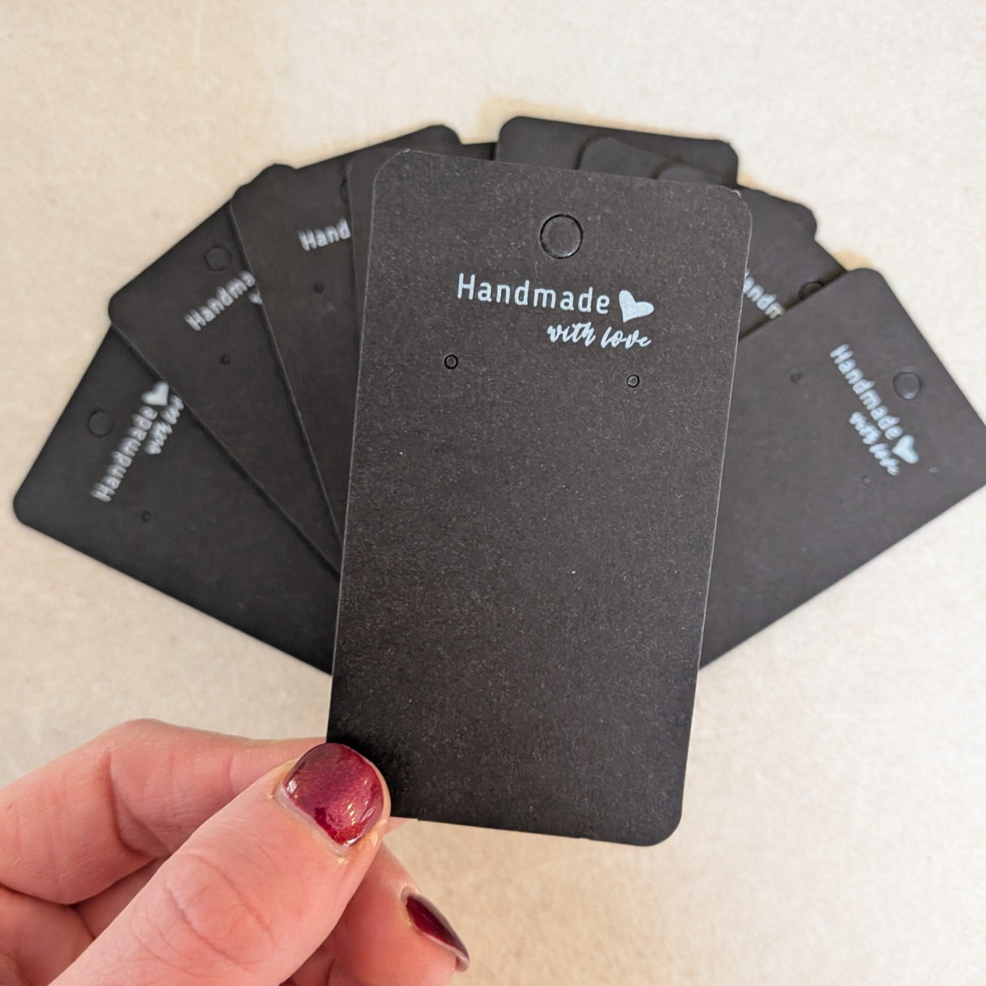 Oorbellenkaartjes zwart