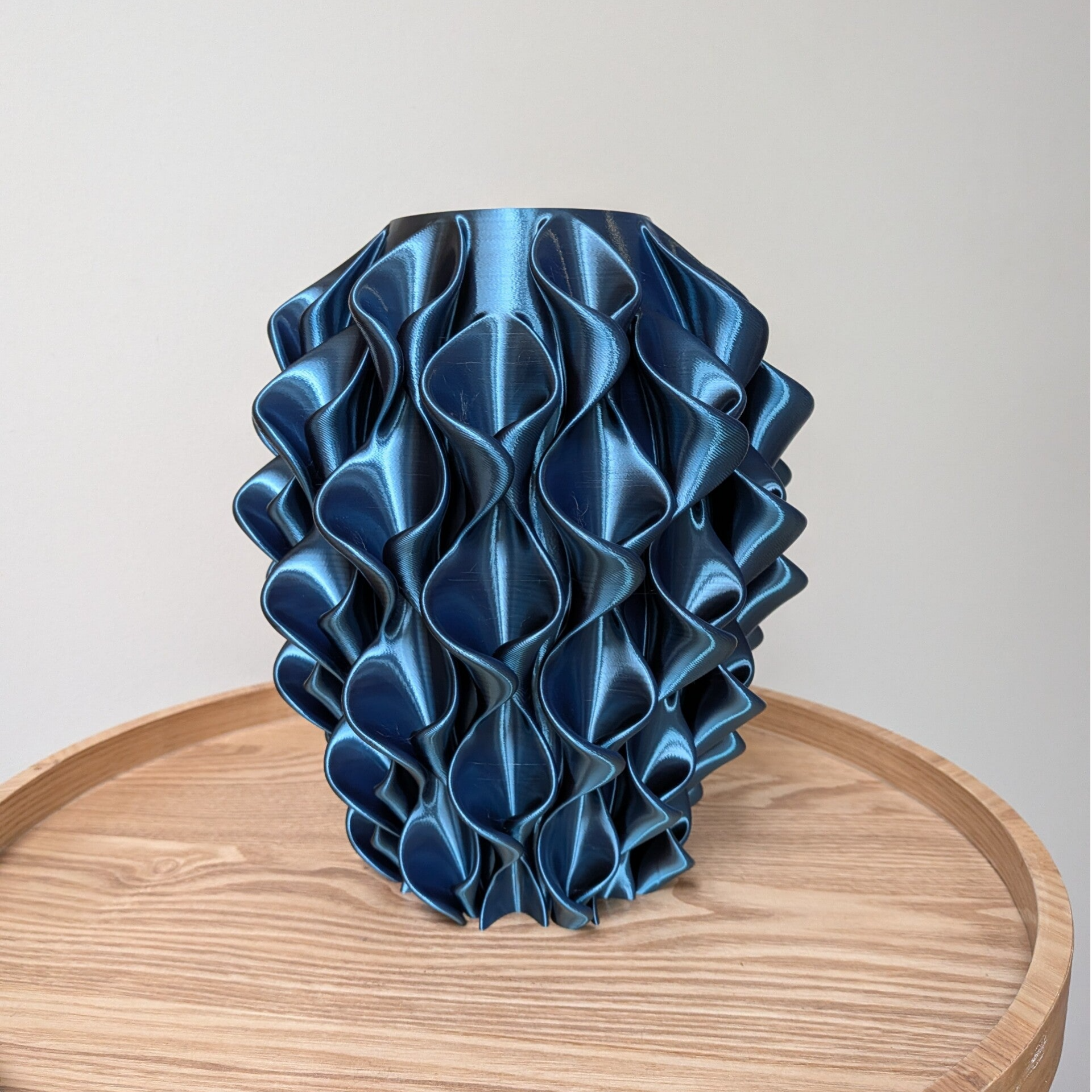 Ruffle Vaas - Galaxy zwart/blauw (3D printed)