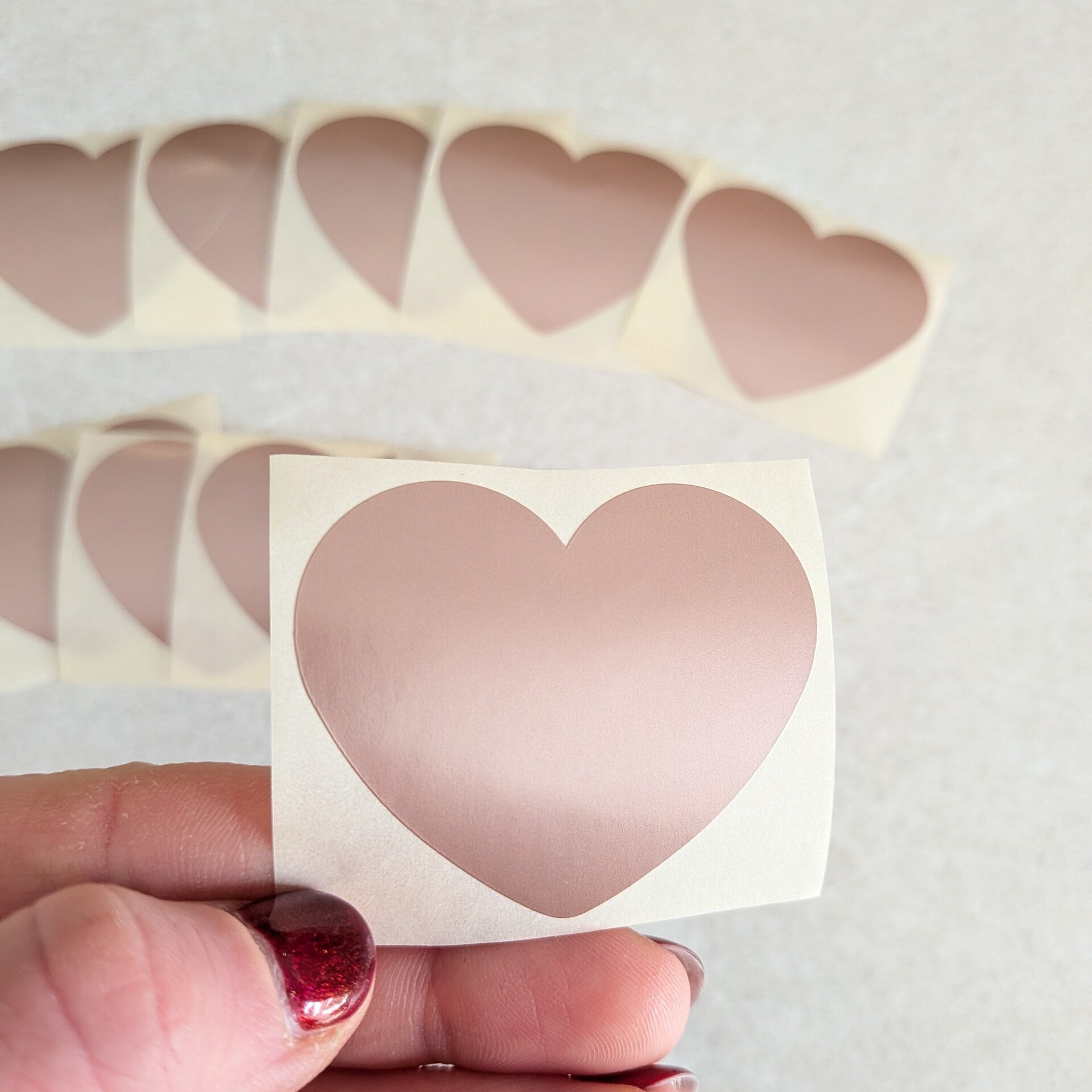 Stickers, set van 10 rosegoud