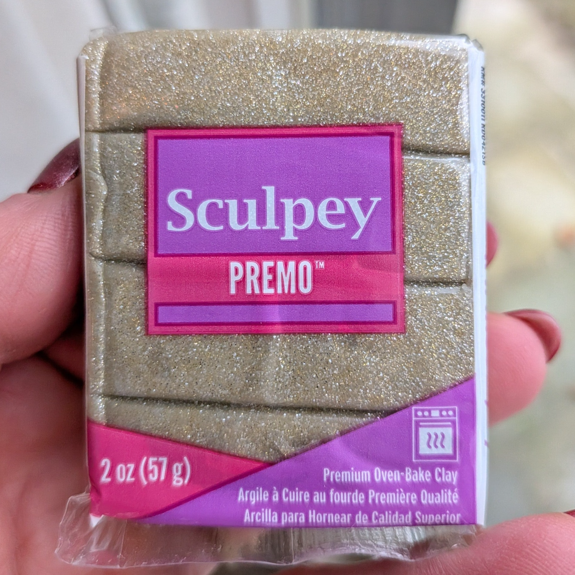 Sculpey Premo - Yellow Gold Glitter, polymeerklei