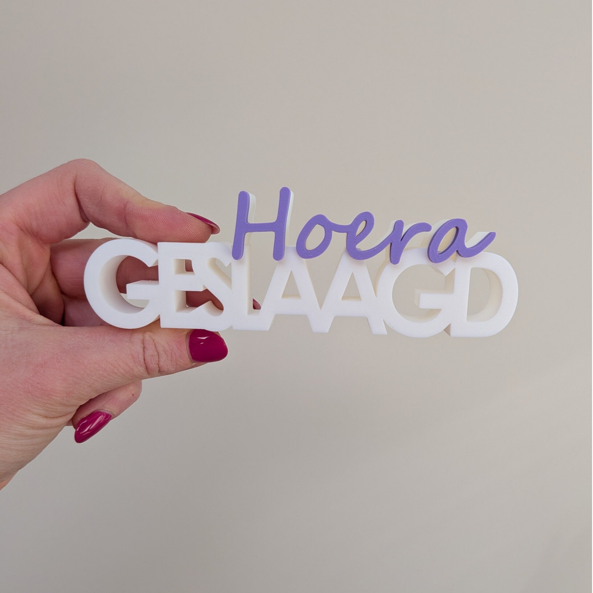 Tekstbord - Hoera geslaagd