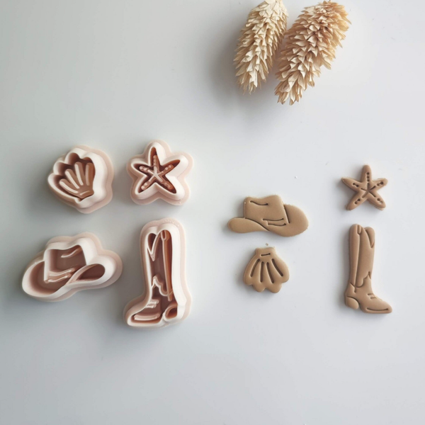 Polymer clay cutter - Western (set van 4)