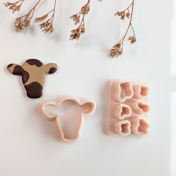 Polymer clay cutter - Cow set