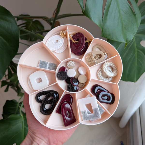 Ronde opbergdoos met vakverdeling