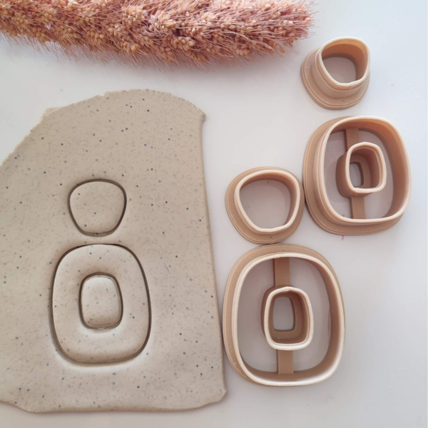 Polymer clay cutter - Organische vierkant