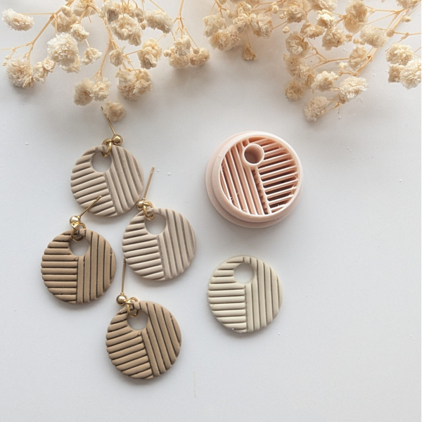 Polymer clay cutter - Stripes round