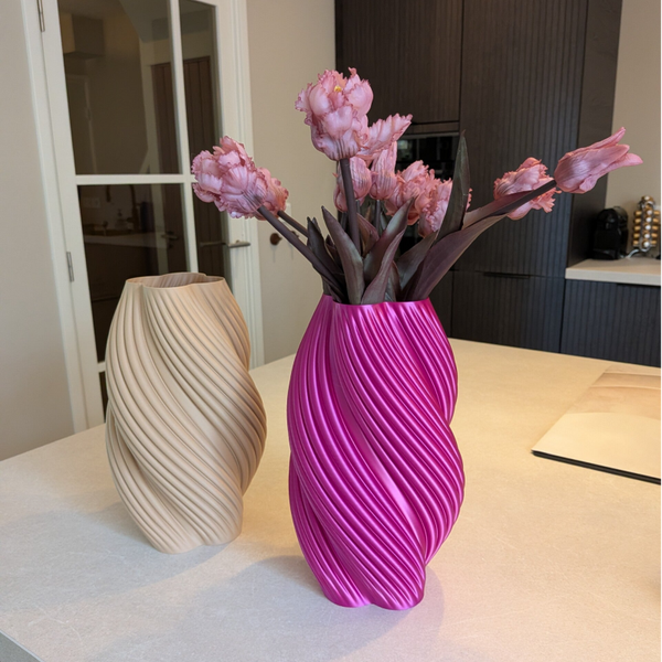 Twist vaas - 3D printed Pink