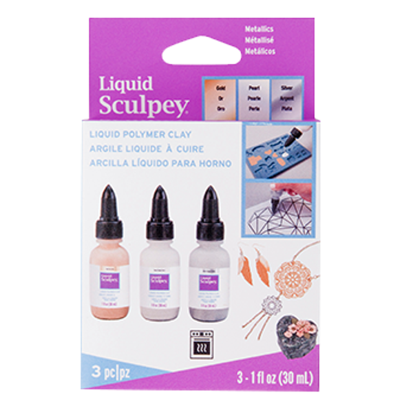 Liquid clay, Sculpey Multipack Metallics (3x 29 ml)