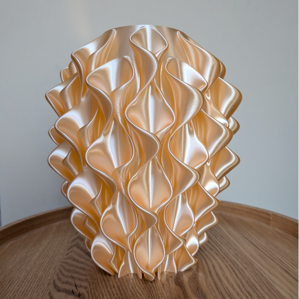 Ruffle Vaas - Champagne (3D printed)