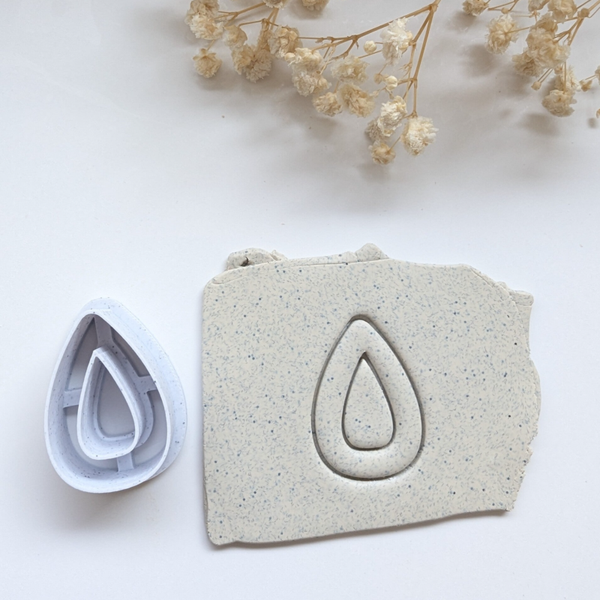 Polymer clay cutter - Hollow Drop
