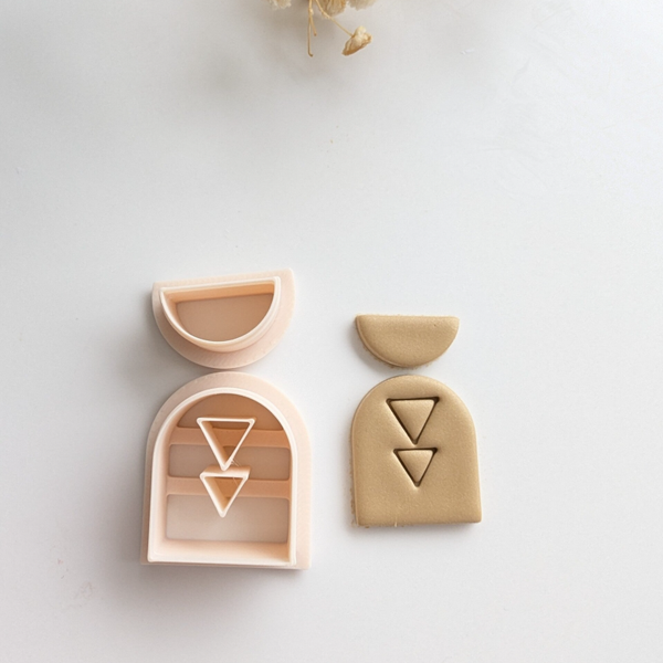 Polymer clay cutter - Triangle Combo