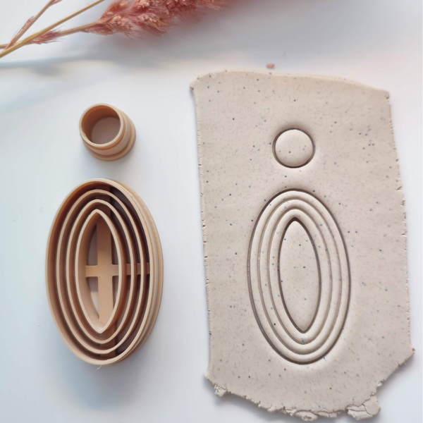 Polymer clay cutter - Oval stripe