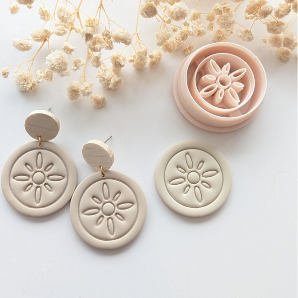 Polymer clay cutter - Sunset flower