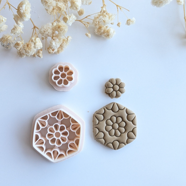 Polymer clay cutter - Flower combo