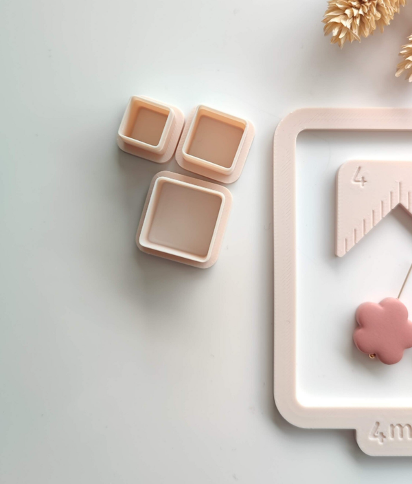 Cutters voor Kralengidsen Vierkantjes (set van 3)