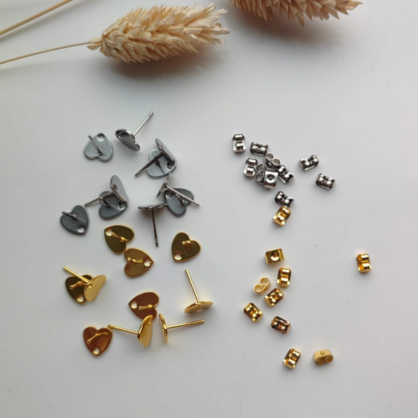 RVS oorsteker DIY hart