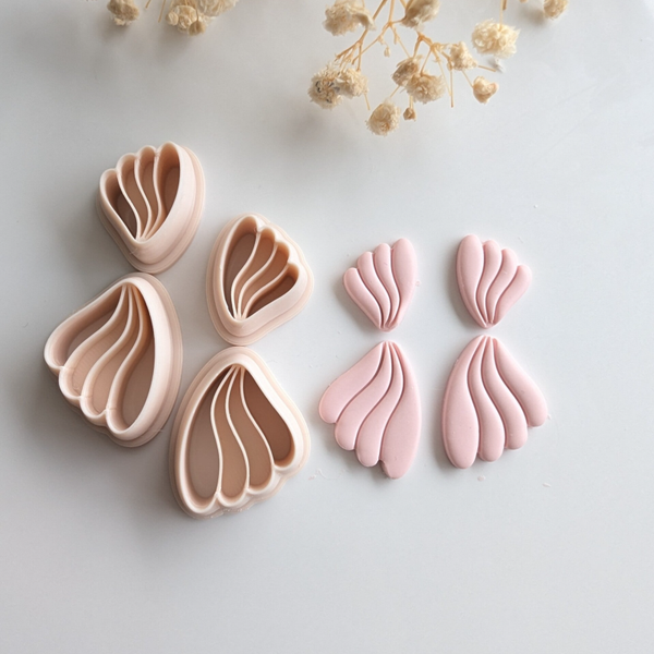 Polymer clay cutter - Maeva (gespiegelde set)