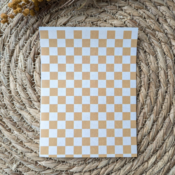 Geblokt geel/oranje - Water Transfer Paper