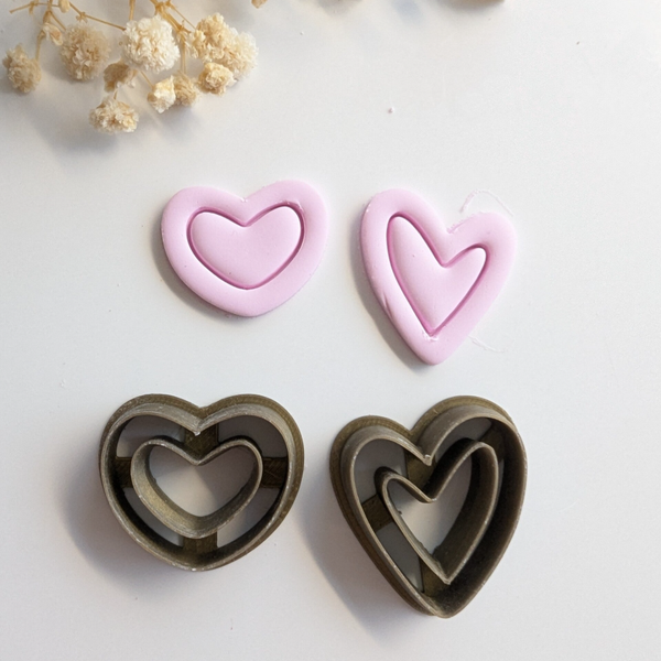 Polymer clay cutter - Valentine (set van 2)