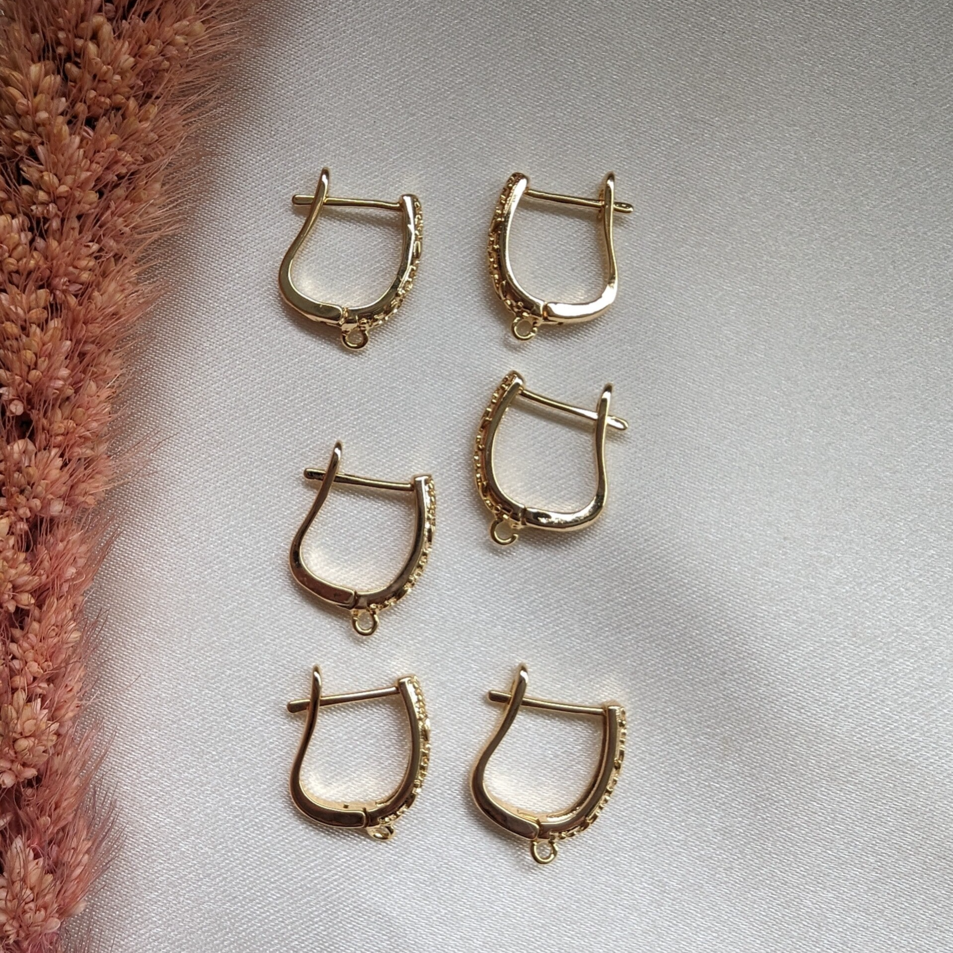 Oorsteker haakje DIY 18 K koper (Nikkelvrij)