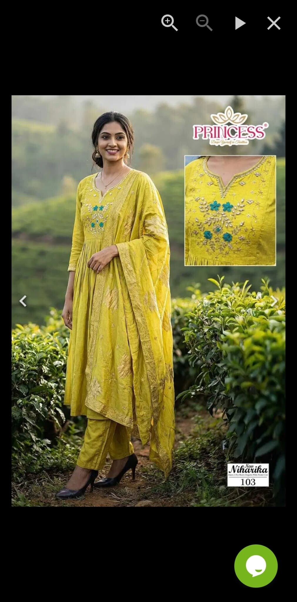 Princess New Niharika Vatican Flaired Anarkali Kurti Set L
