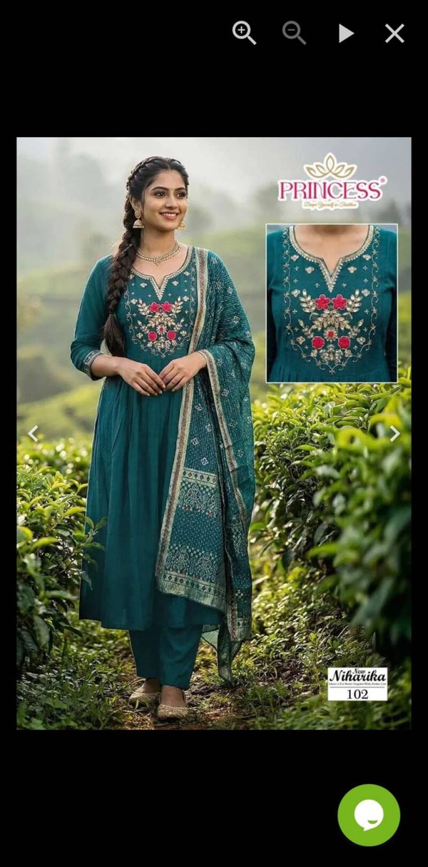 Princess New Niharika Vatican Flaired Anarkali Kurti Set