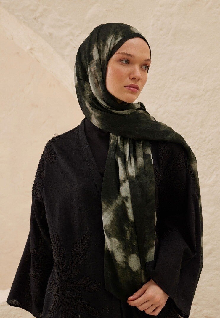 Batik Sjaal Zwart