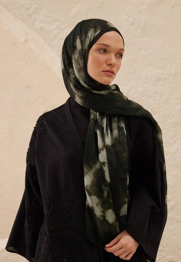 Batik Sjaal Zwart