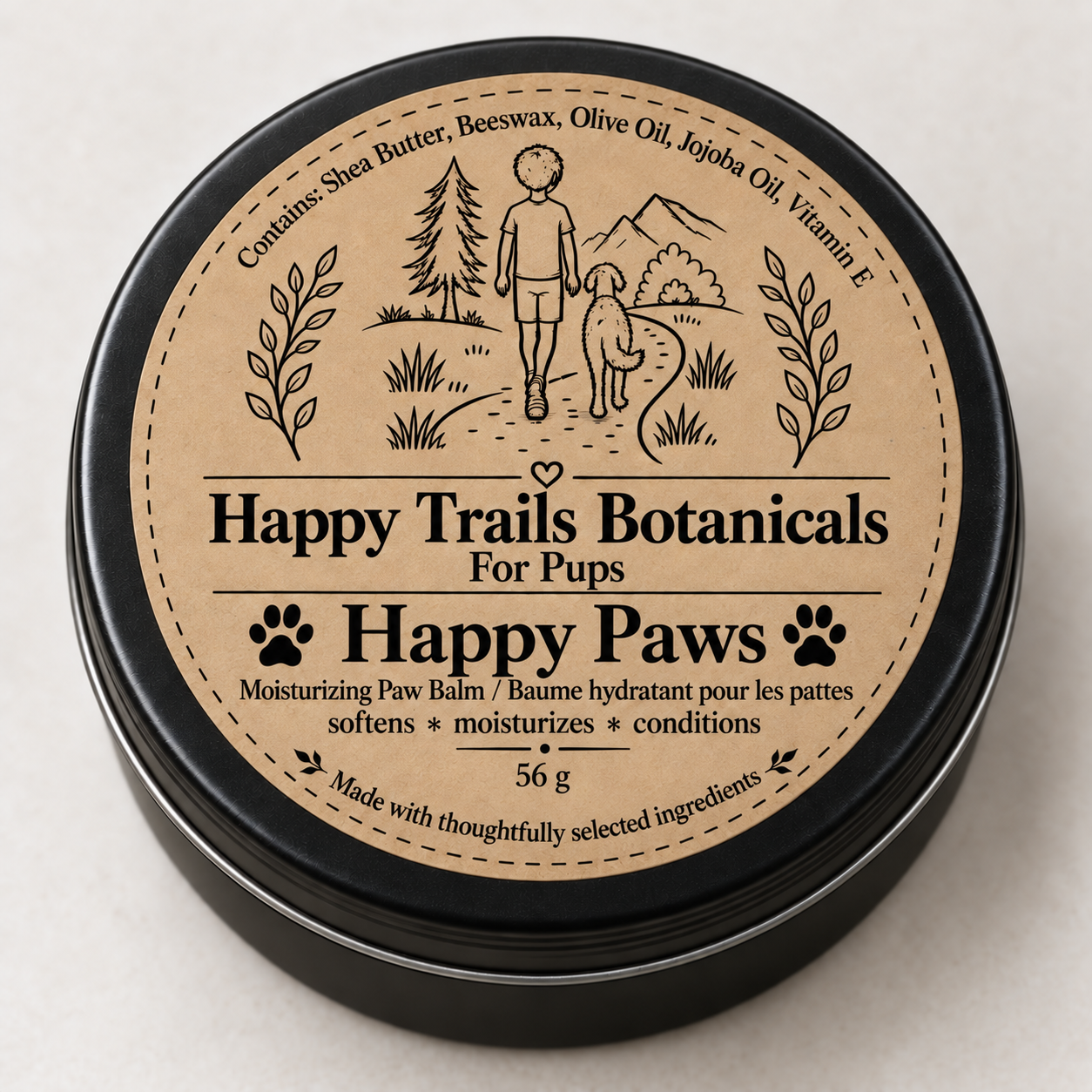 Happy Paws - Paw Balm - 2 oz tin