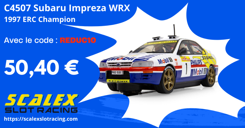Voiture Scalextric C4507 Subaru Impreza WRX - 1997 ERC Champion