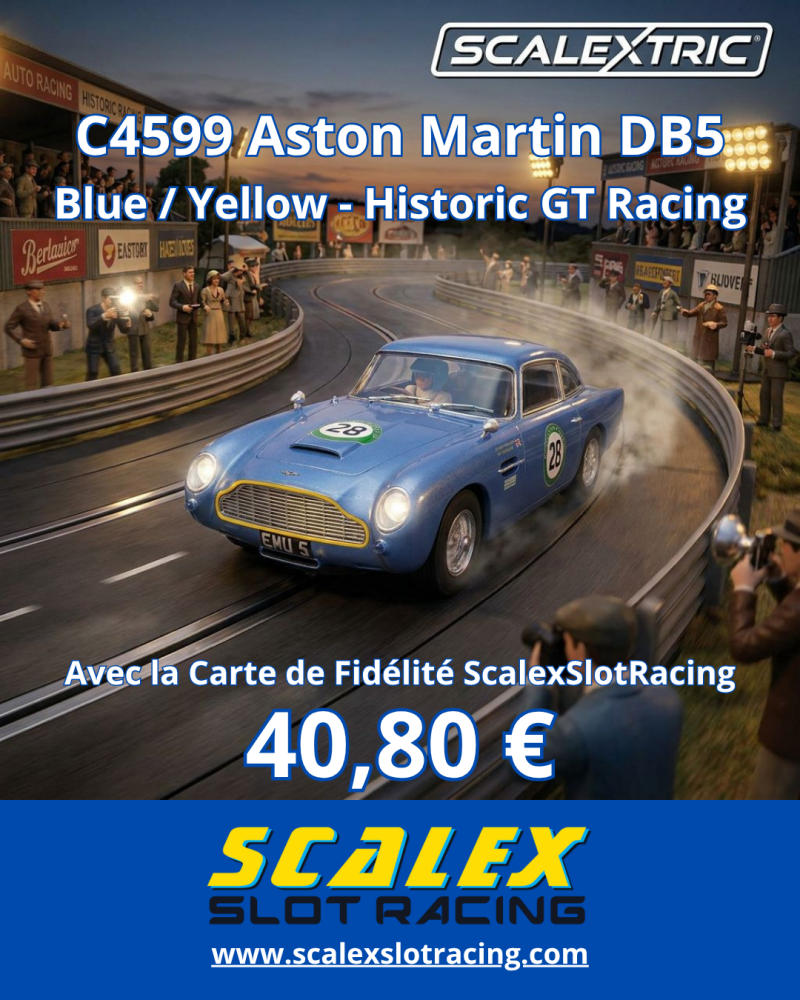 C4599 Aston Martin DB5 - Blue / Yellow - Historic GT Racing