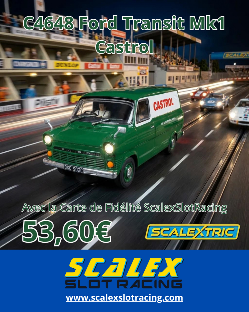 voiture Scalextric C4648 Ford Transit Mk1 - Castrol