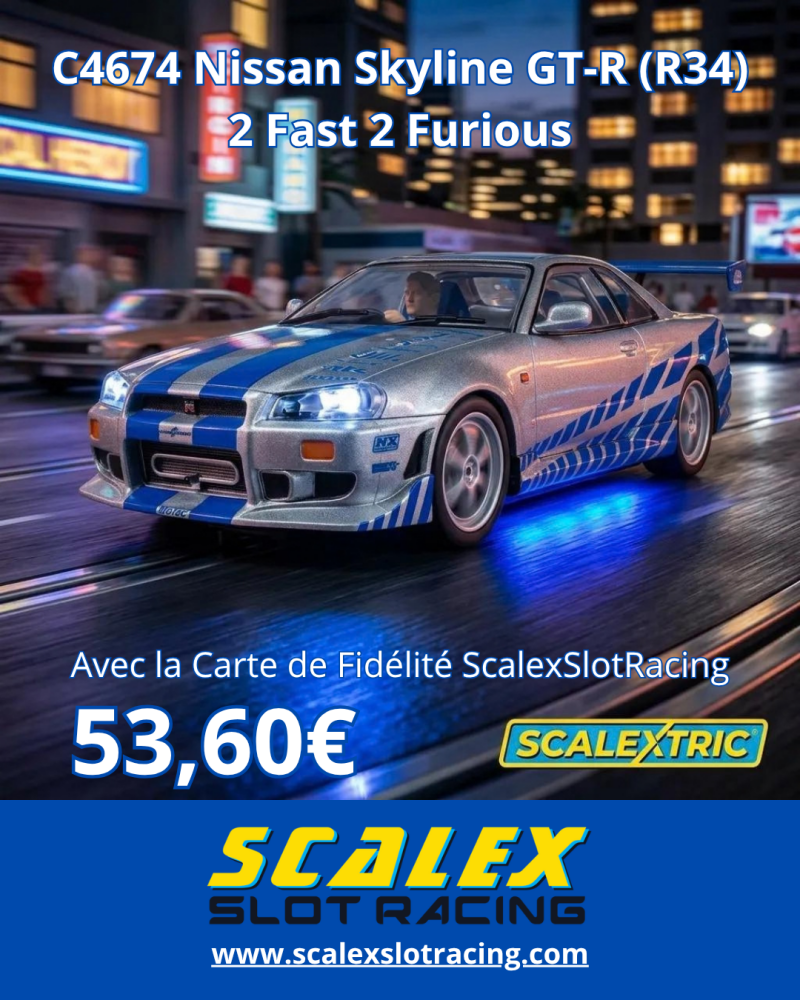 Scalextric C4674 Nissan Skyline GT-R (R34) - 2 Fast 2 Furious