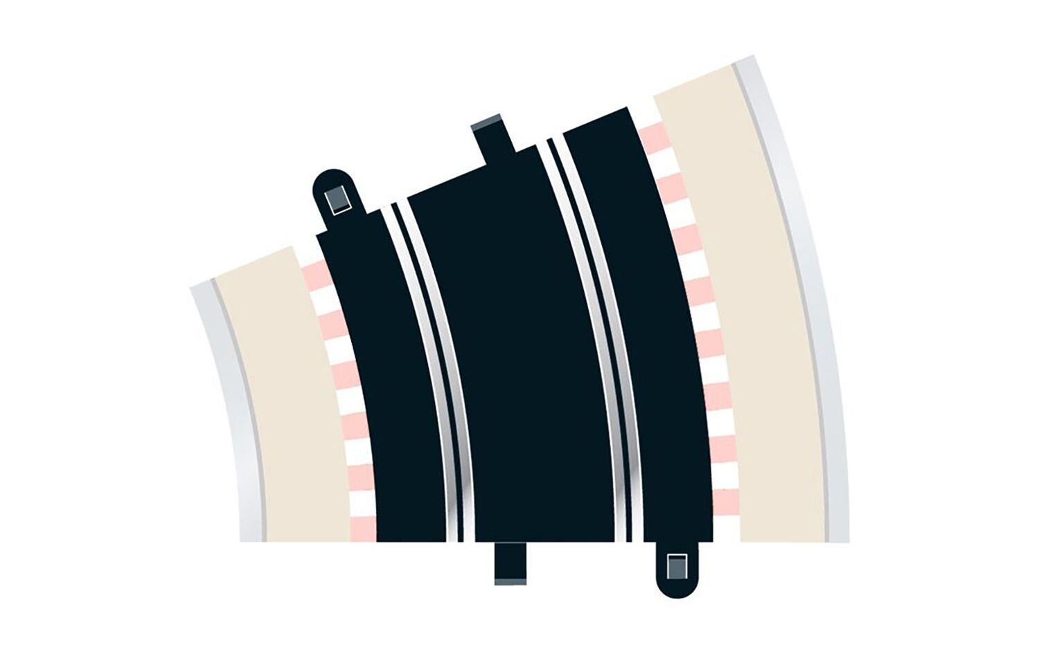 C8204 Rails Courbe Virage R3 22.5° (2x) Scalextric