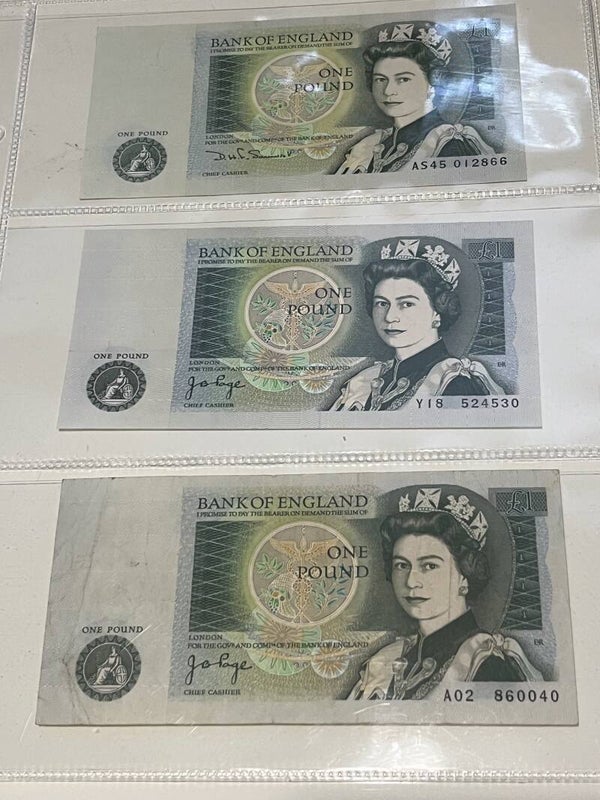 English old £1 note.
