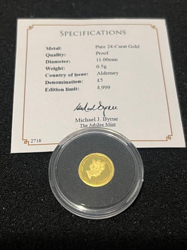 2019 Centenary of Remembrance Pure 24 Carat Gold £5 Proof Coin