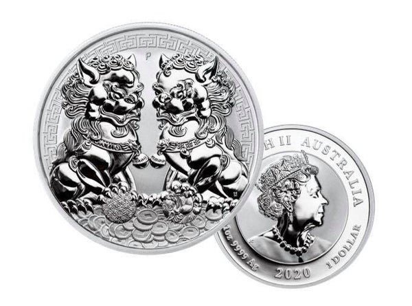 999.9 Silver 2020-P Australia Double Pixiu Forbidden City Imperial Lion 1 oz Silver $1 Coins?